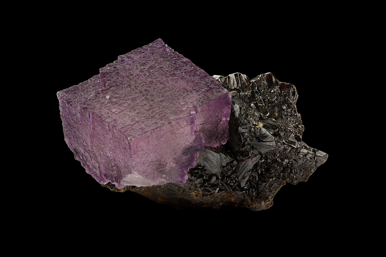 Fluorite black background fluorite black background