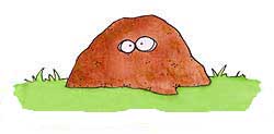 illustration rock with eyes