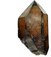 Quartz specimen on white background
